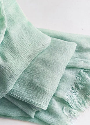 61 Colors Soft Cotton Viscose Scarf Rayon Material Muslim Hijab Mid Eastern Plain Solid Color Headscarf With Tassel