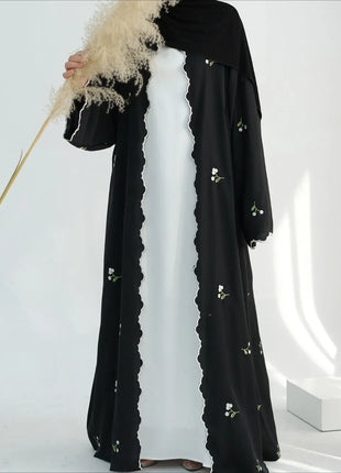 Eid Muslim Abaya for Women Embroidery Cardigan Dresses Abayas Ramadan Morocco Dubai Jalabiya Kaftan Vestidos Arab Long Robe 2025