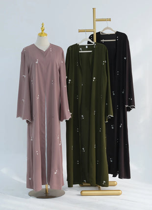 Eid Women Abaya Muslim Cardiagn Dress Prayer Embrodery Open Caftan Abayas Dubai Party Dresses Kaftan Robe Longue Vestidos Largos
