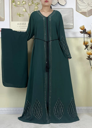 2025New Dubai Women Elegant Party Dress Chiffon Open Abaya Women Dress Islamic Clothing Casual Cardigan Abaya Women Muslim Dress