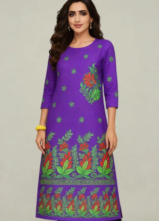 Muslim 2026 Dress Kurt Women's Fashionable And Elegant Slit Hem Kurtta Straight Tube Casual Modest Dress Abito Donna Musulmana