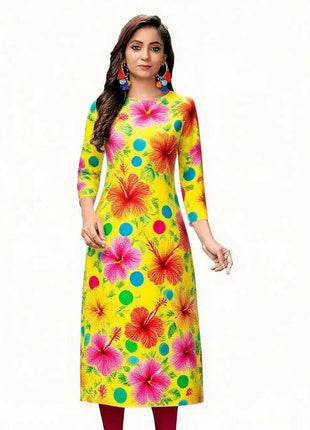 Muslim Kurtta Women's Casual Fashion Dress National Style Straight Tube Casual Turkish Abaya Robe Arabe Femme Modest Slit hem