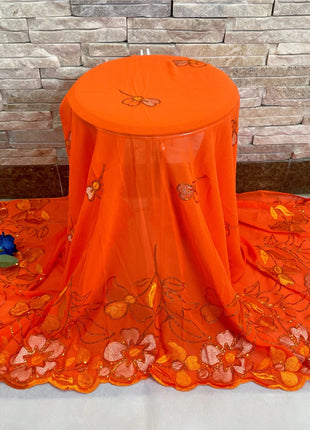 New Muslim Ramadan Scarf  Femme Musulman Foulard Hijabs For Woman African Islam Dubai Chiffon Sequins Embroidery Scarf Shawl