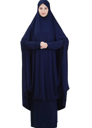 Muslim Women Two Piece Set Prayer Garment Dress Abaya Long Khimar Outfit Ramadan Skirt Abayas Islamic Clothes Niqab Eid 2026