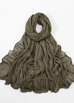 Premium Rayon Cotton Wrinkle Hijab Scarf For Woman Muslim Hijabs Fashion Soft Shawl Islam Turban Ramadan Soild Headband 180*80cm
