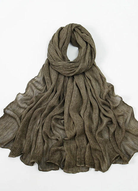 Premium Rayon Cotton Wrinkle Hijab Scarf For Woman Muslim Hijabs Fashion Soft Shawl Islam Turban Ramadan Soild Headband 180*80cm