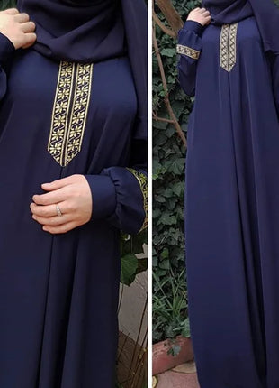 Muslim Woman Abaya Islamic Clothing Abaya Dubai Turkish Indoneisa Islam National Style Print Loose Long Skirt Woman Casual Abaya