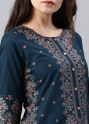 Kurtas for Women Spring Summer Women's Indian Dress Cotton Printed Floral Ethnic Style Kurti Top South Asian Clothes