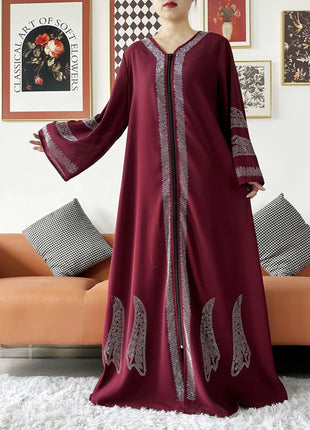 2024 Women Elegant Party Dress Chiffon Open Abaya Muslim Women Dress Islamic Clothing Cardigan Abaya Women Muslim Dress