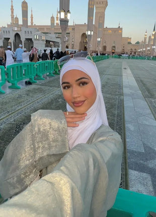 Shiny Party Abaya Ramadan Eid Batwing Satin Open Kimono Dubai Luxury Muslim Damen Abayas For Women Kaftan Dress Islamic Clothing