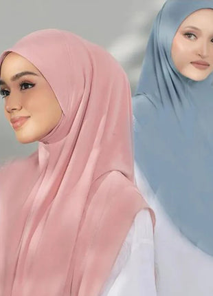 BOHOWAII Muslim Islamic Modal Hijab Scarf Instant Hijabs Headscarfs for Women Long Scarves Head Wrap Shawl Bonnet Hijabe Femme