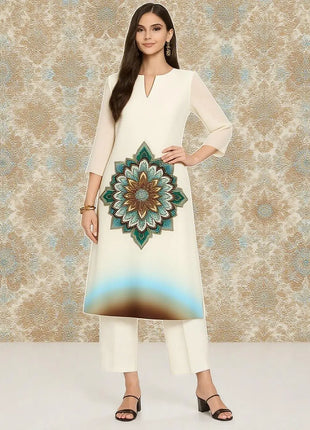 Muslim 2026 Dress Kurt Women's Fashionable And Elegant Flowers Straight Tube Casual Modest Dress Dubai Moroccan Kaftan