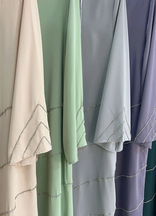 Eid Muslim Women Abaya Morocco Party Dress Abayas Elegant Prayer Diamond Long Sleeve Robe Dresses Ramadan Musulman Maxi Vestidos