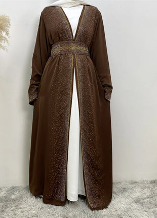 Ramadan Eid Dubai Open Black Muslim Kimono Abaya Damen Turkey Islam Abayas For Women Dress Kebaya Robe Femme Musulmane Kaftan