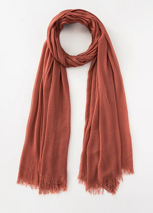 61 Colors Soft Cotton Viscose Scarf Rayon Material Muslim Hijab Mid Eastern Plain Solid Color Headscarf With Tassel