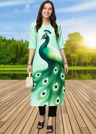 Muslim Kurt Women's Fashion Comfortable Dress Straight Tube Ethnic Vestiti Peacock Marocchini Donna Caftan Dress Moroccan Abaya