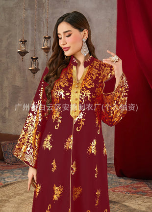 Eid Muslim Dress Women Party Abaya Print Ramadan Dresses Arab Long Robe Morocco Dubai Kaftan Islam Vestidos Jalabiya 2025