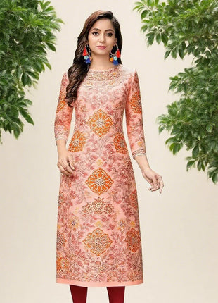 Muslim Dress Kurt Women's Fashionable And Elegant National Style Slit Hem Straight Tube Casual Abito Donna Musulmana Kurtta