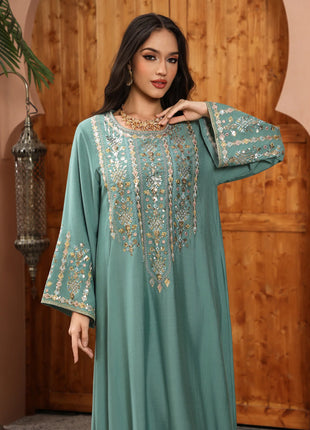 Women Jalabiya Dubai Dress Abaya Eid Ramadan Party Gorgeous Long Dresses Muslim Embroidery Vestidos Largos Robe Saudi Arab 2026