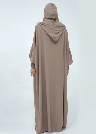 Women Tassel Abayas Muslim Ramadan Prayer Clothing With Hooded Jalaba Solid Casual Batwing Sleeve Arab Oriental Robe Eid Djellab