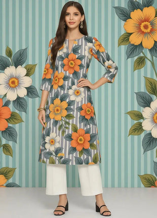 Muslim 2026 Dress Kurt Women's Fashionable And Elegant Flowers Straight Tube Casual Modest Dress Dubai Moroccan Kaftan