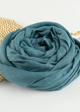 Muslim Cotton Linen Hijabs For Women Scarf Thin Plain Shawls Femme Musulman Soft Viscose Rayon Headscarf Islamic Turban Headband