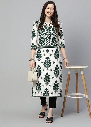 Muslim Women Kurtta Casual Dress National Style Straight Casual Ethnic Flower Mandarin Design Suitable Morocco Marokkaanse