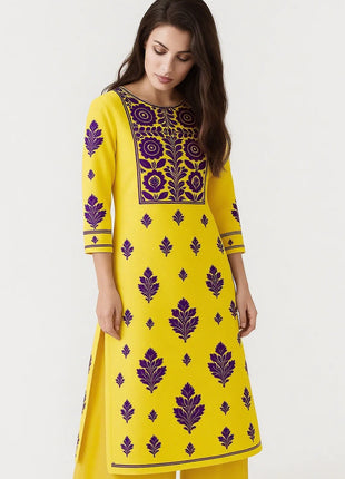 Muslim Dress Kurt Women Fashionable And Elegant Straight Tube Casual Colorful Slit hem Abito Donna Islamic Clothing For Women