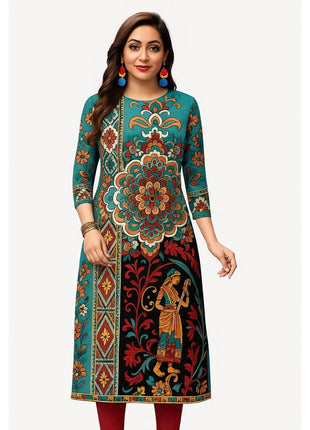 Muslim 2026 Women's Kurt Fashionable And Elegant Straight Tube Casual Slit hem Pattern Flowers Comfortable Dress Abayas Femme