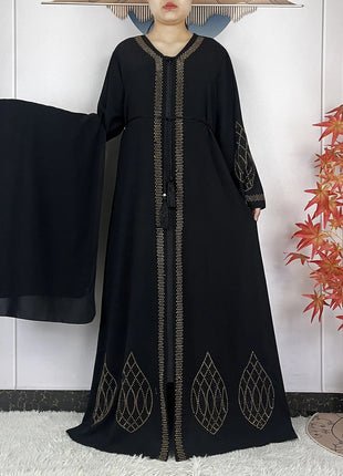 2025New Dubai Women Elegant Party Dress Chiffon Open Abaya Women Dress Islamic Clothing Casual Cardigan Abaya Women Muslim Dress