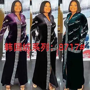 Long Sleeved Hooded Muslim Dress Velvet Diamond Clothing for Women Dubai Abayas Casual Korean Style Kaftan Evening Dress Abayas