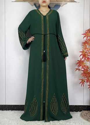 2025New Dubai Women Elegant Party Dress Chiffon Open Abaya Women Dress Islamic Clothing Casual Cardigan Abaya Women Muslim Dress