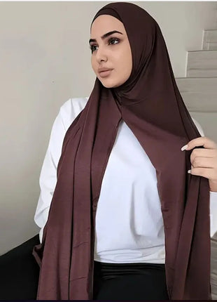 Instant Hijab Scarf for Women Muslim Easy To Wear Jersey Head Scarf Wrap Thin Breathable Soft Sunscreen Pullover Head Wrap