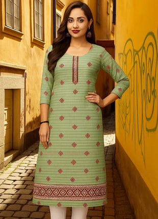 Muslim Dress Kurt Women's Fashionable Elegant Straight Tube Casual Flowers Color Elephant Pattern Abito Donna Musulmana Slit hem