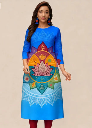 Muslim Kurt Flowers Women Fashion Comfortable National style Straight Ethnic Vestidos Slit hem Parrot 3D Print Turkish Abaya