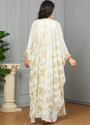 Women's Eid Abaya 2-Piece Set — Embroidered Jalabiya Party Dress