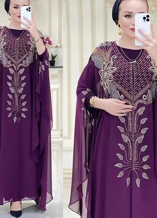 Abayas For Women Dubai Luxury 2024 Chiffon Boubou Muslim Fashion Dress Caftan Marocain Wedding Party Occasions Djellaba Femme