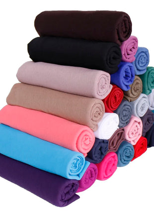 Hot Muslim Fashion Woman Soft Hijabs Scarf Shawl Plain Cotton Jersey Scarves Turban Women Long Shawls Head Wrap Headband Abaya