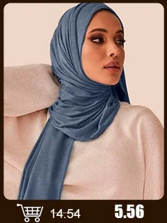 Hot Muslim Fashion Woman Soft Hijabs Scarf Shawl Plain Cotton Jersey Scarves Turban Women Long Shawls Head Wrap Headband Abaya