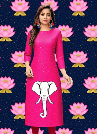 Dress Kurtta Women Fashionable Straight Tube Casual Bright Slit hem Flowers Patterns Robe Arabe Robe Abito Donna Musulmana