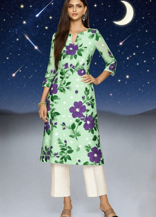 Muslim Dress Kurt Women's Fashionable Long Sleeved Straight Tube Casual Elephant Flowers Pattern Robe Marocain Islamic Prayer