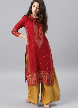 Women's Peacock Pattern Muslim Abaya — Elegant Loose O-Neck Dress