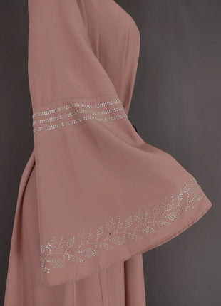 Abaya Dubai Turkey Women Kimono Rhinestones Robe Modest Islamic Cardigan Arab Femme Kaftan Morocco Maxi Eid Muslim Luxury Dress