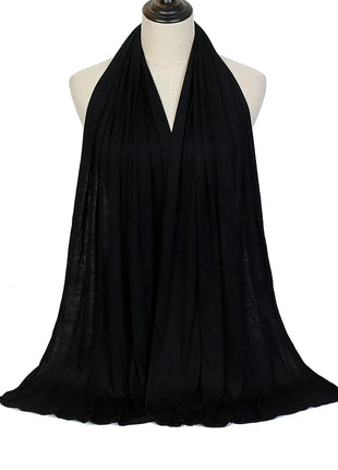 Premium Modal Cotton Jersey Hijab Scarf Muslim Long Shawl Women Plain Soft Turban Tie Head Wraps Africa Female Headband 170x60cm