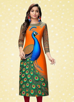 Muslim Dress Kurt Women's Fashionable Elegant Straight Tube Casual Flowers Color Elephant Pattern Abito Donna Musulmana Slit hem