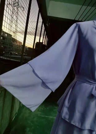 Kimono 3 Layer Chiffon Abayas for Women Muslim Dress Dubai Turkey Kebaya Open Abaya Islamic Jalabiya Caftan Marocain Femme Robe