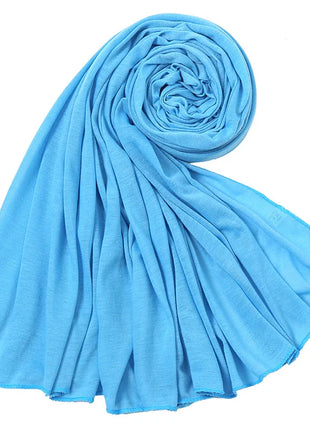Hot Muslim Fashion Woman Soft Hijabs Scarf Shawl Plain Cotton Jersey Scarves Turban Women Long Shawls Head Wrap Headband Abaya