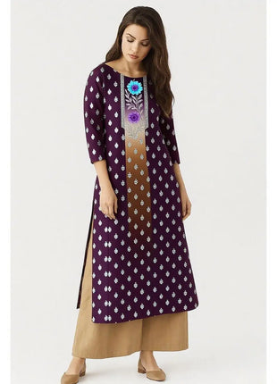 Muslim Women Kurt Casual Dress Slit hem Straight Casual Ethnic Peacock Mandarin Turkish Abaya Abito Donna Musulmana Kurtta