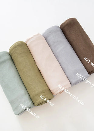 29Colors Cheap Jersey Hijab Scarf Solid Muslim Long Scarves Turban Shawl Elastic Cotton Arab Headscarf Head Wraps Saudi Hijabs