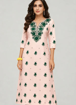 Muslim Kurtta Casual Dress Middle Eastern Straight Casual Ethnic Slit hem Mandarin Peacock National Style Caftan Turkish Abaya